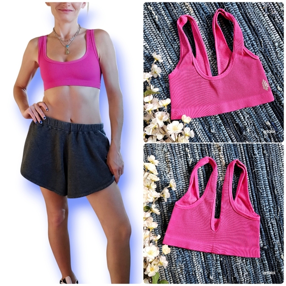 NWOT FP Movement Happiness Runs Scoop Neck Bra in Berry - Picture 3 of 11